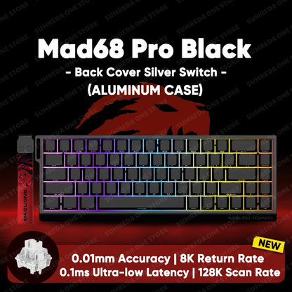 Madlions Mad 60He Mad 68He 68Pro Wired Mechanical Keyboard Gaming Magnetic Switch RT 0.01Mm 8K Polling Rate RGB Hotswap Keyboard