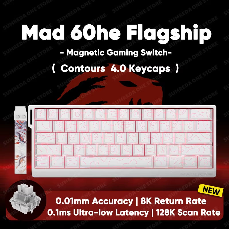 Madlions Mad 60He Mad 68He 68Pro Wired Mechanical Keyboard Gaming Magnetic Switch RT 0.01Mm 8K Polling Rate RGB Hotswap Keyboard