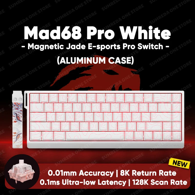 Madlions Mad 60He Mad 68He 68Pro Wired Mechanical Keyboard Gaming Magnetic Switch RT 0.01Mm 8K Polling Rate RGB Hotswap Keyboard