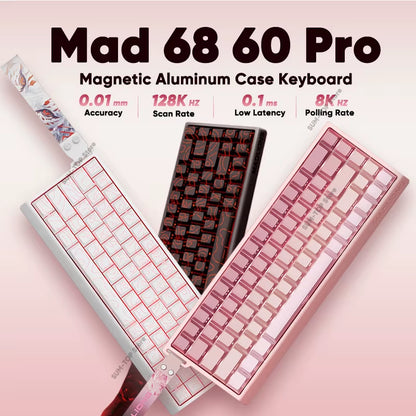 Madlions Mad 60He Mad 68He 68Pro Wired Mechanical Keyboard Gaming Magnetic Switch RT 0.01Mm 8K Polling Rate RGB Hotswap Keyboard