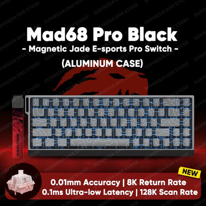 Madlions Mad 60He Mad 68He 68Pro Wired Mechanical Keyboard Gaming Magnetic Switch RT 0.01Mm 8K Polling Rate RGB Hotswap Keyboard