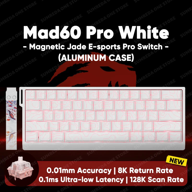 Madlions Mad 60He Mad 68He 68Pro Wired Mechanical Keyboard Gaming Magnetic Switch RT 0.01Mm 8K Polling Rate RGB Hotswap Keyboard